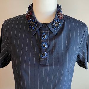 Banana Republic Shirtdress with beaded collar